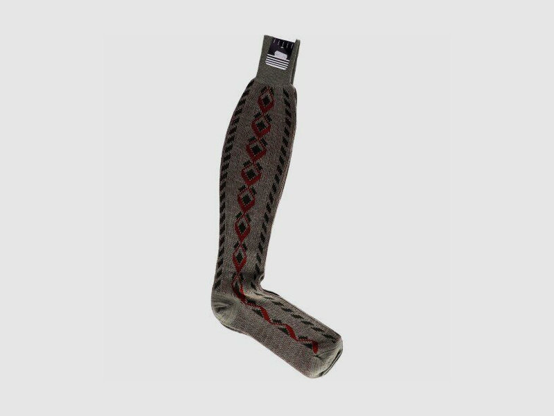 Karcher + Lessle Kniestrümpfe Strick oliv/weinrot UK 11,5 / 43