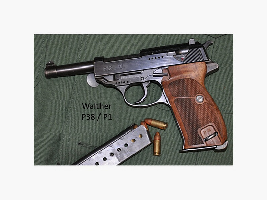 Nussbaum-Griffschalen für Pistole Walther P38 und P1