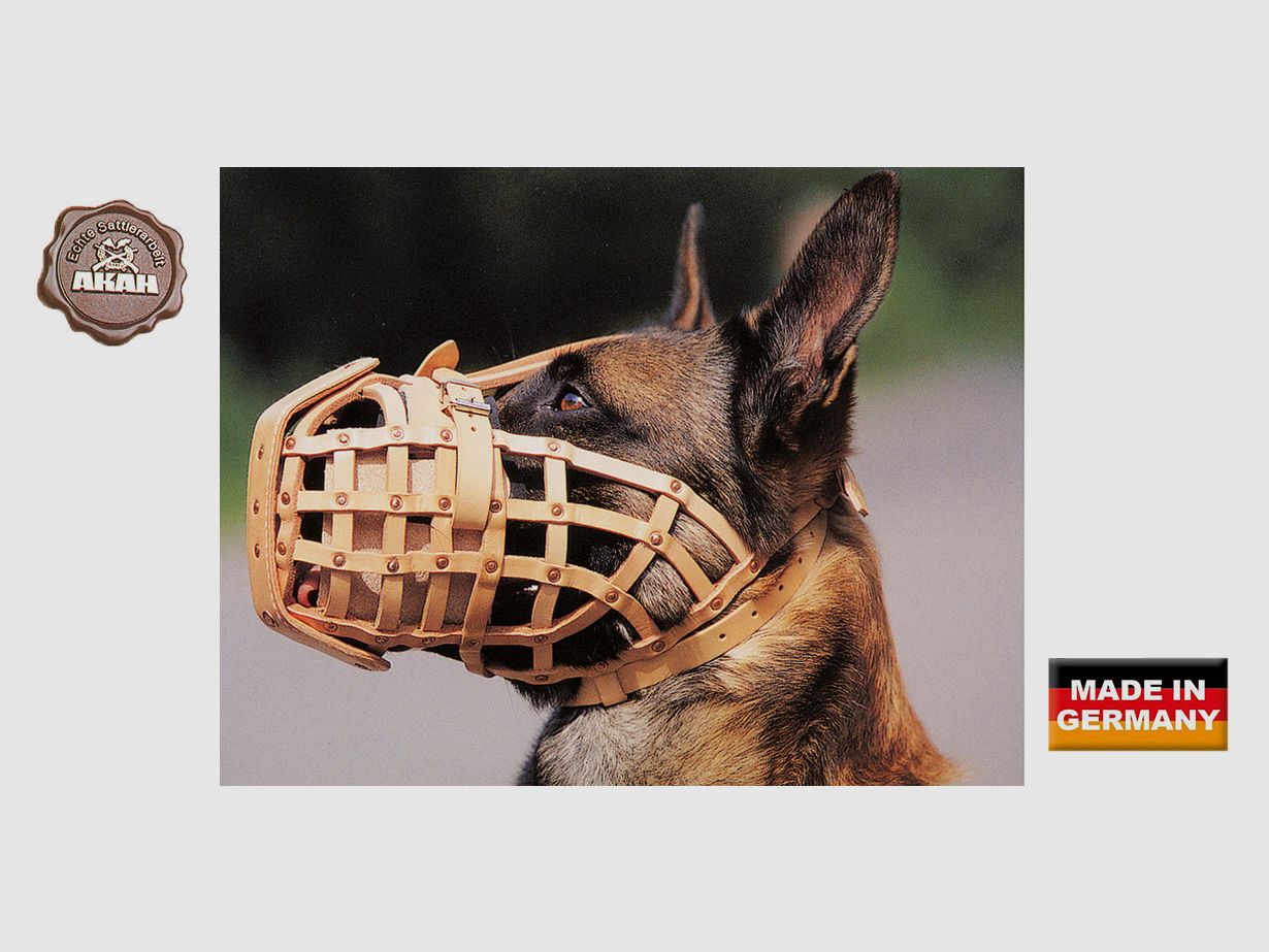 AKAH Maulkorb Bork aus Leder