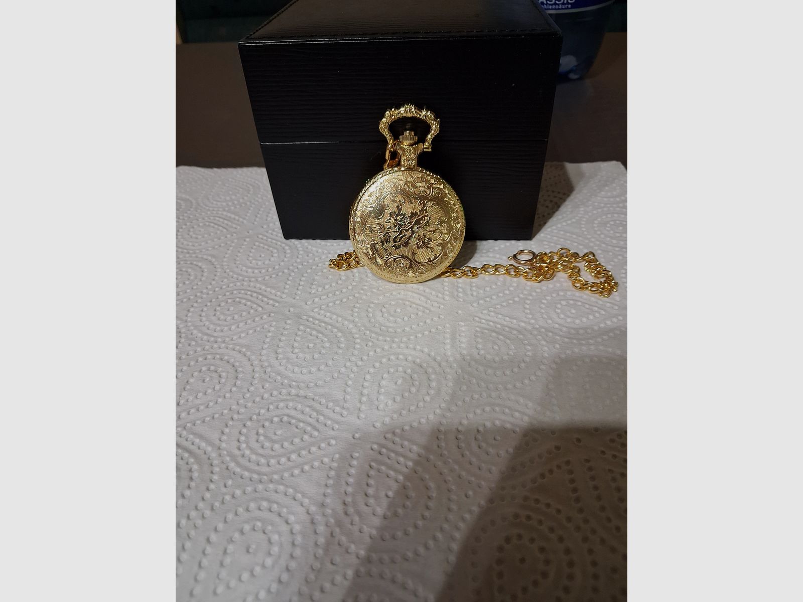 Zakhorloge met jachtthema