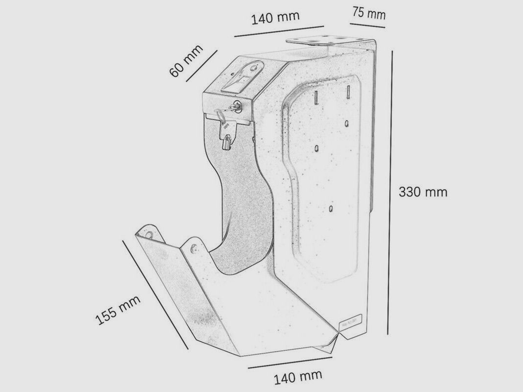 Caja fuerte para pistolas con huella dactilar, resistente al fuego
