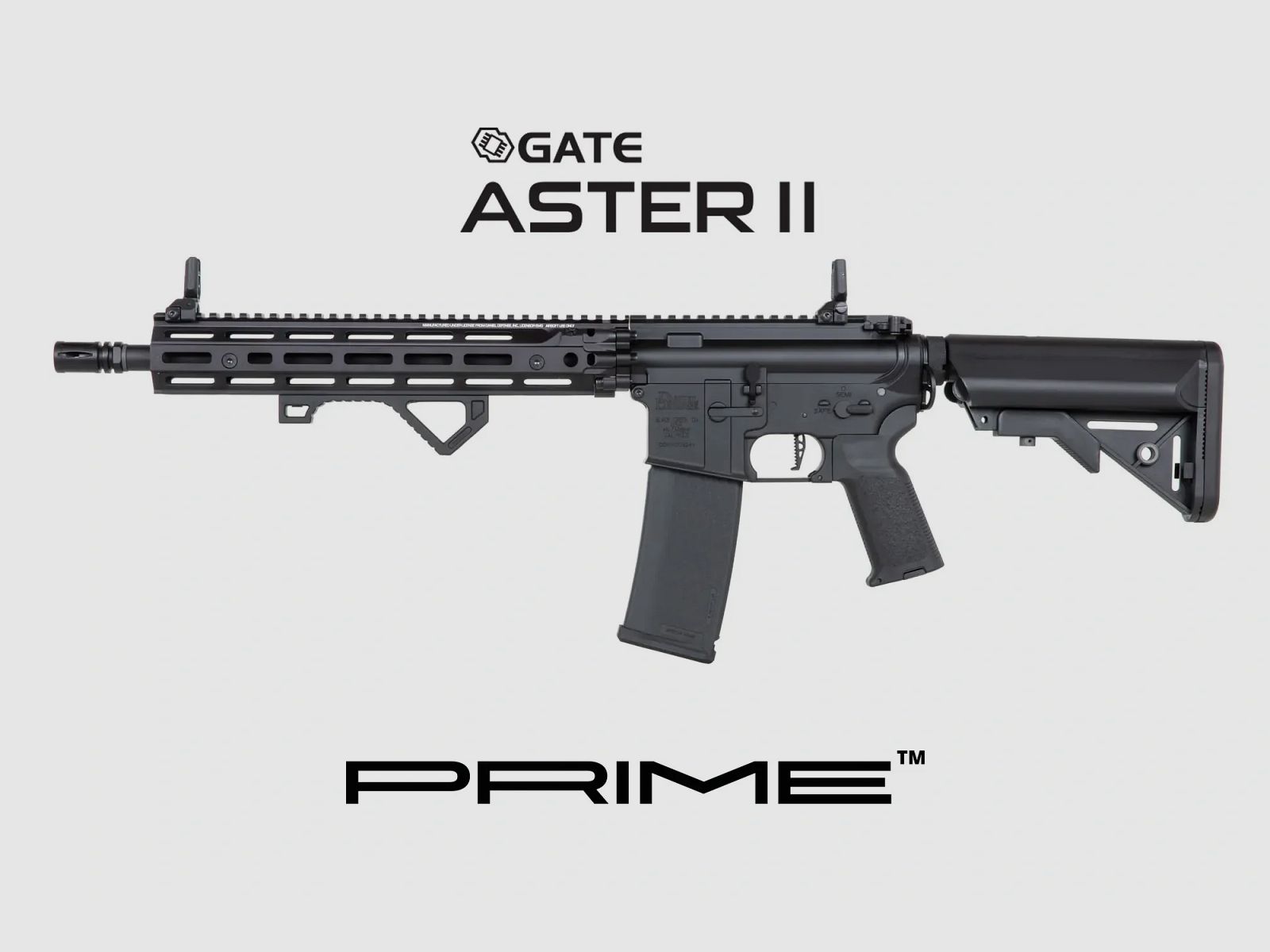 Daniel Defense® RIS III 12,5'' SA-P28 PRIME S-AEG mit ASTERII Bluetooth E.T.U, Dark Matter 27K Brushless Motor und Speedgears (BK)