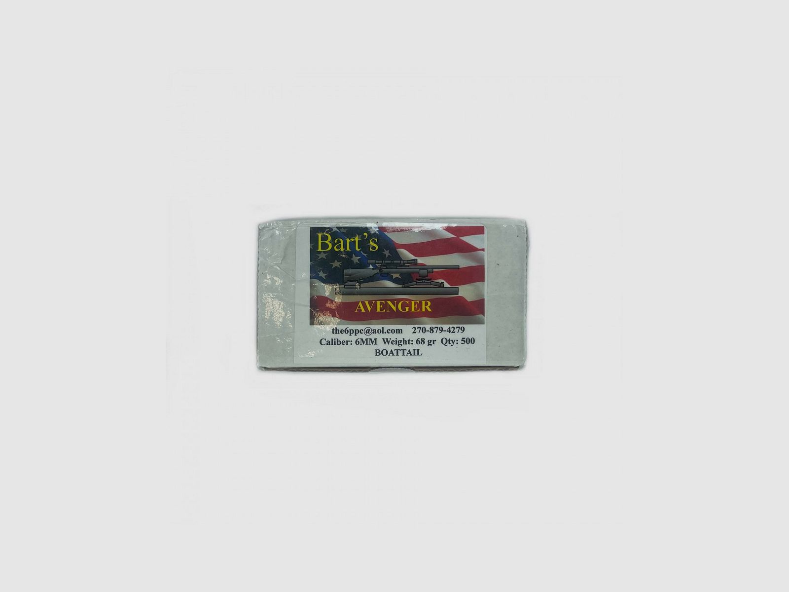 BART'S GESCHOSSE Kal. 6MM AVENGER BOAT TAIL 68GR 500ST., Bild 1 von 2