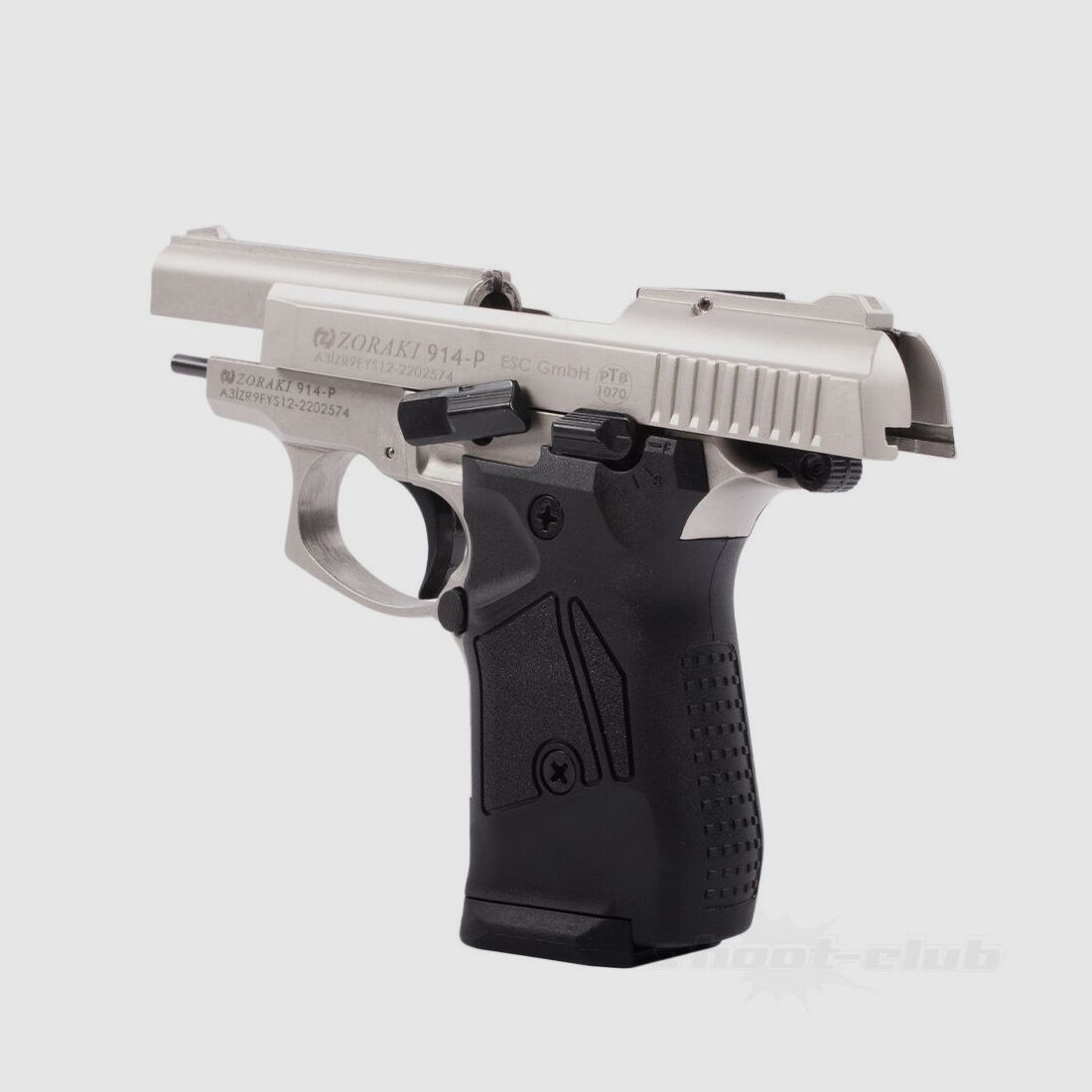 Zoraki 914-P pistola de fogueo Satina 9mm P.A.K.