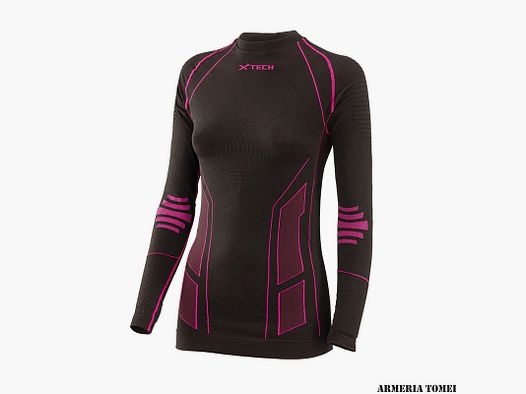 X TECH – WOMEN – DOLOMITI TOP BLACK-PINK