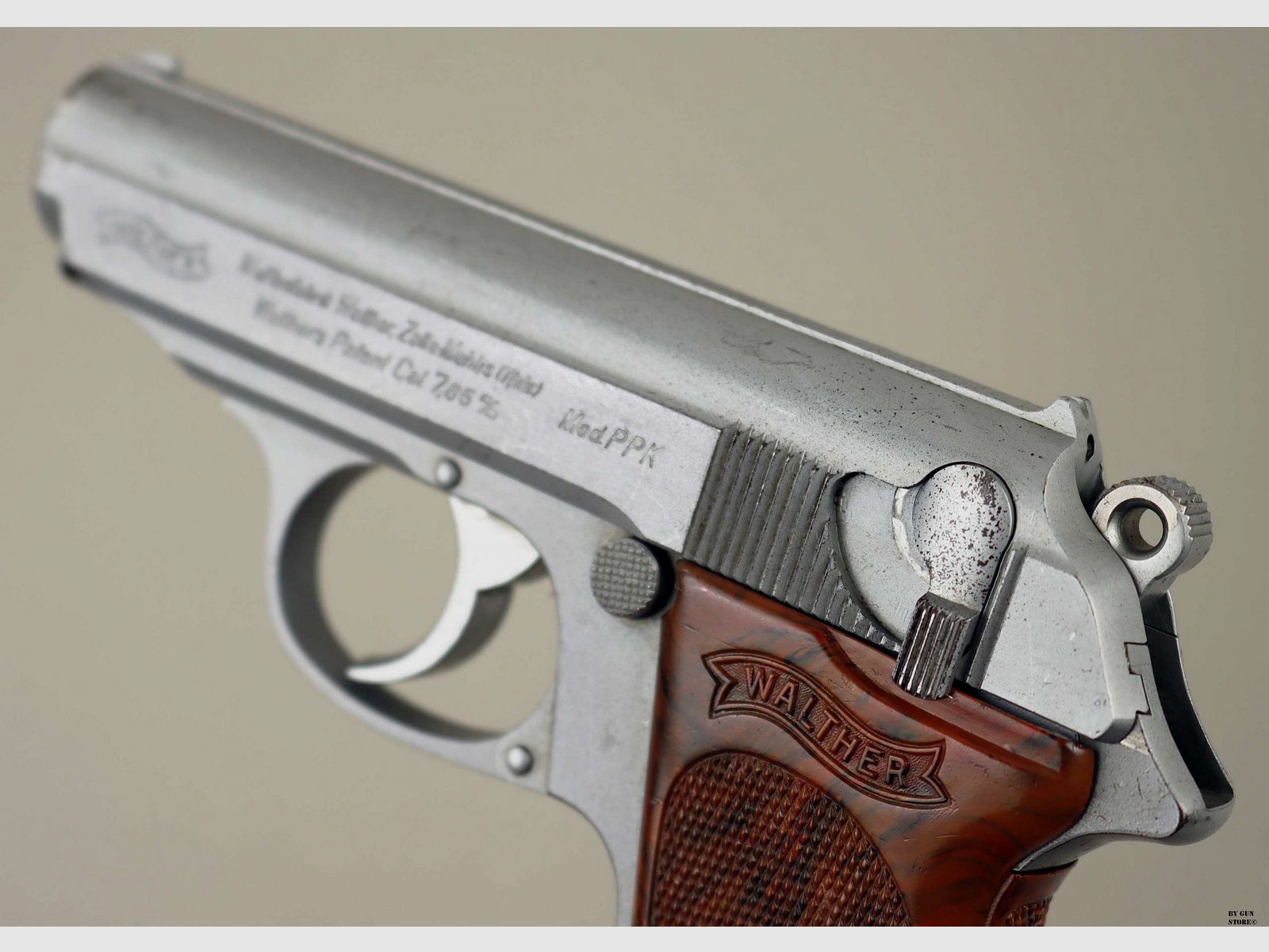 Pistola Walther Zella Mehlis mod. PPK “Verchromt” cal. 7,65 matr. 909158, immagine 6 di 13