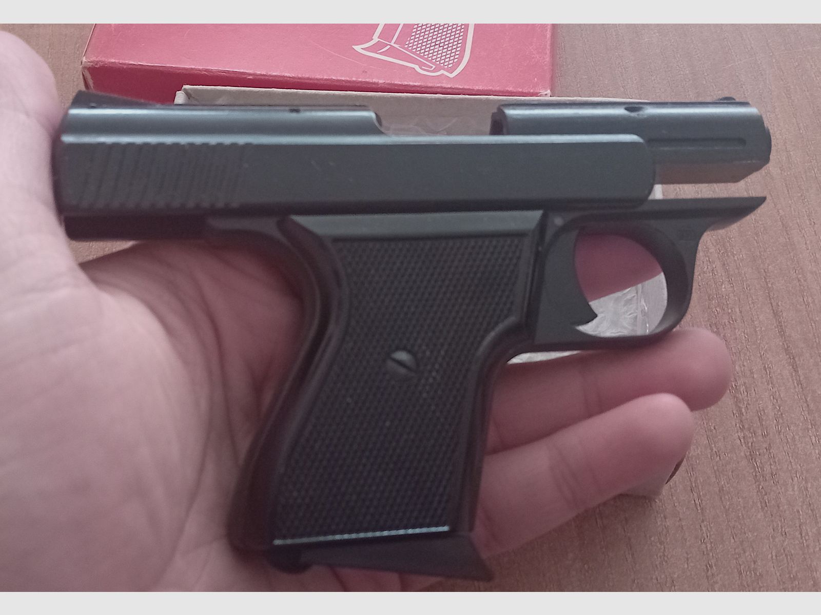 Seltene Starterpistole Rhöner SM 151A im PTB 474/ Kal. 8 mm Knall