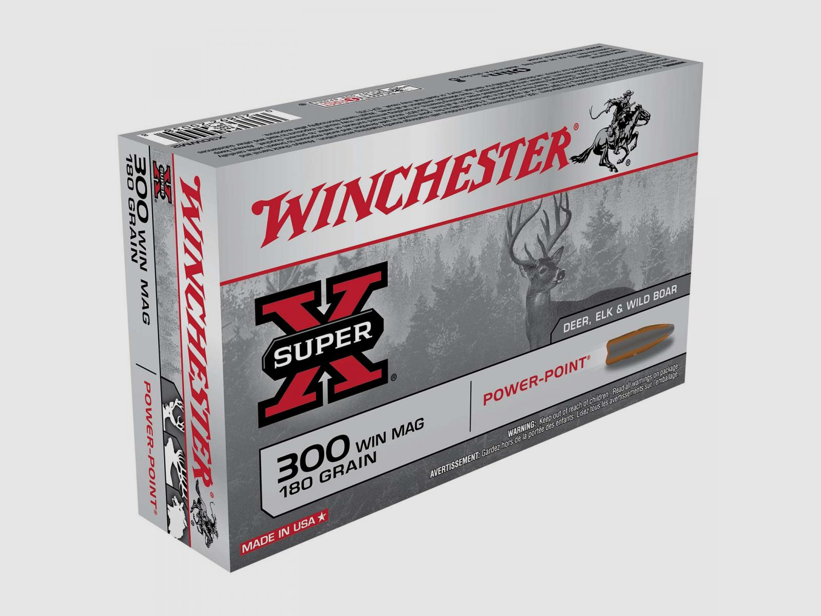Winchester Super-X .300 Win. Mag. 180GR Power Point 20 cartouches