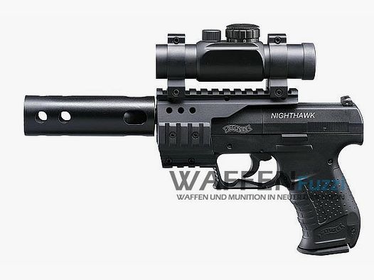 Walther NightHawk CO2 Pistole 4,5 mm Diabolo, brüniert