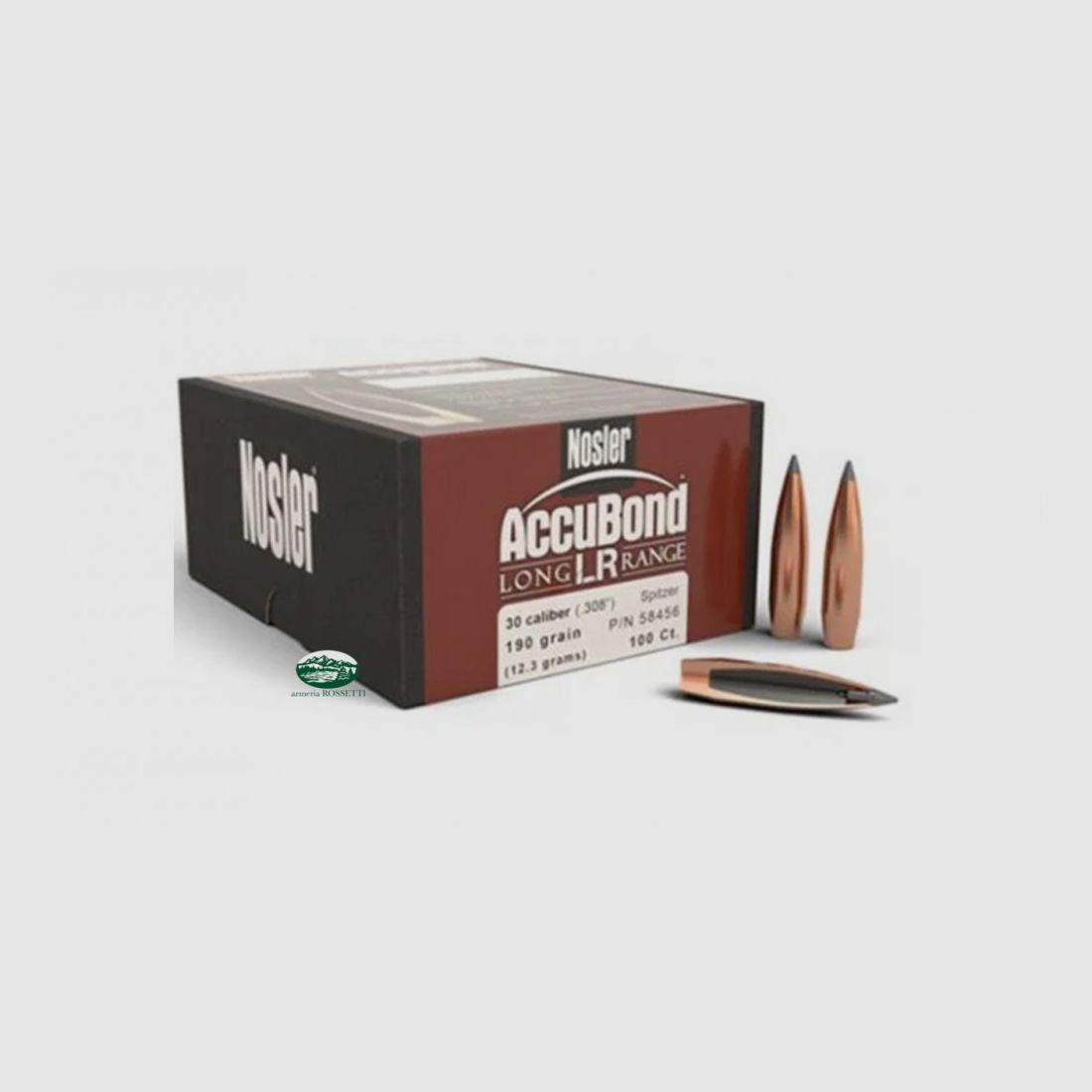 NOSLER palle ACCUBOND LR cal.308 - 190gr 58456