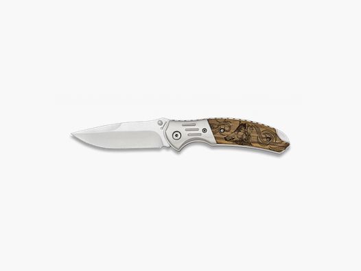Moderner Jagdmesser mit Zebrano-Holzgriff und 8,5 cm Klinge