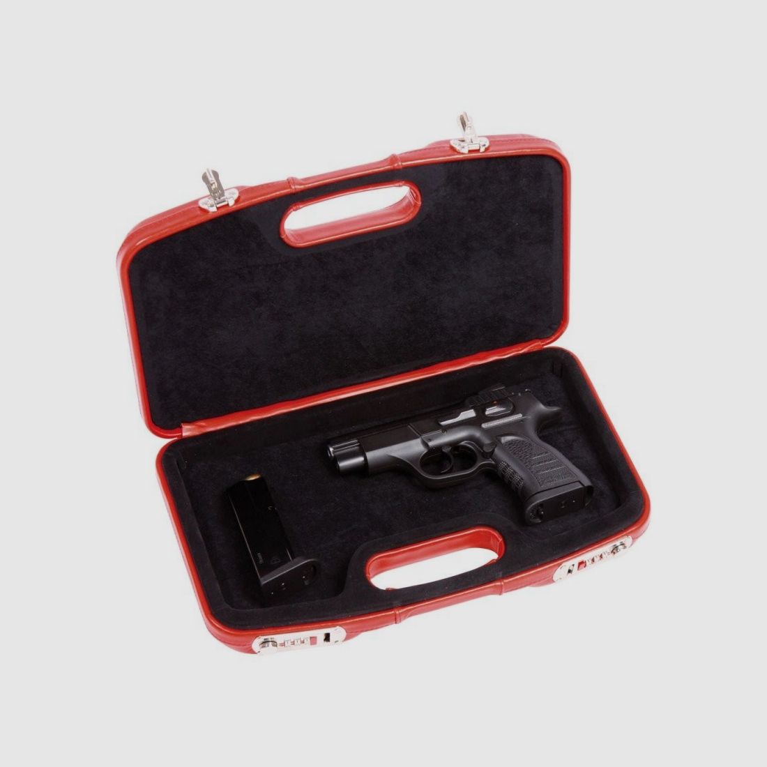 Valise pour pistolet Negrini avec fermeture à combinaison en cuir 2028PL, image 2 sur 2