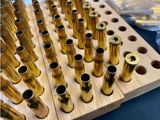 .30-06 cases – approx. 150 pcs., fully calibrated, primed & cleaned – mostly Barnes