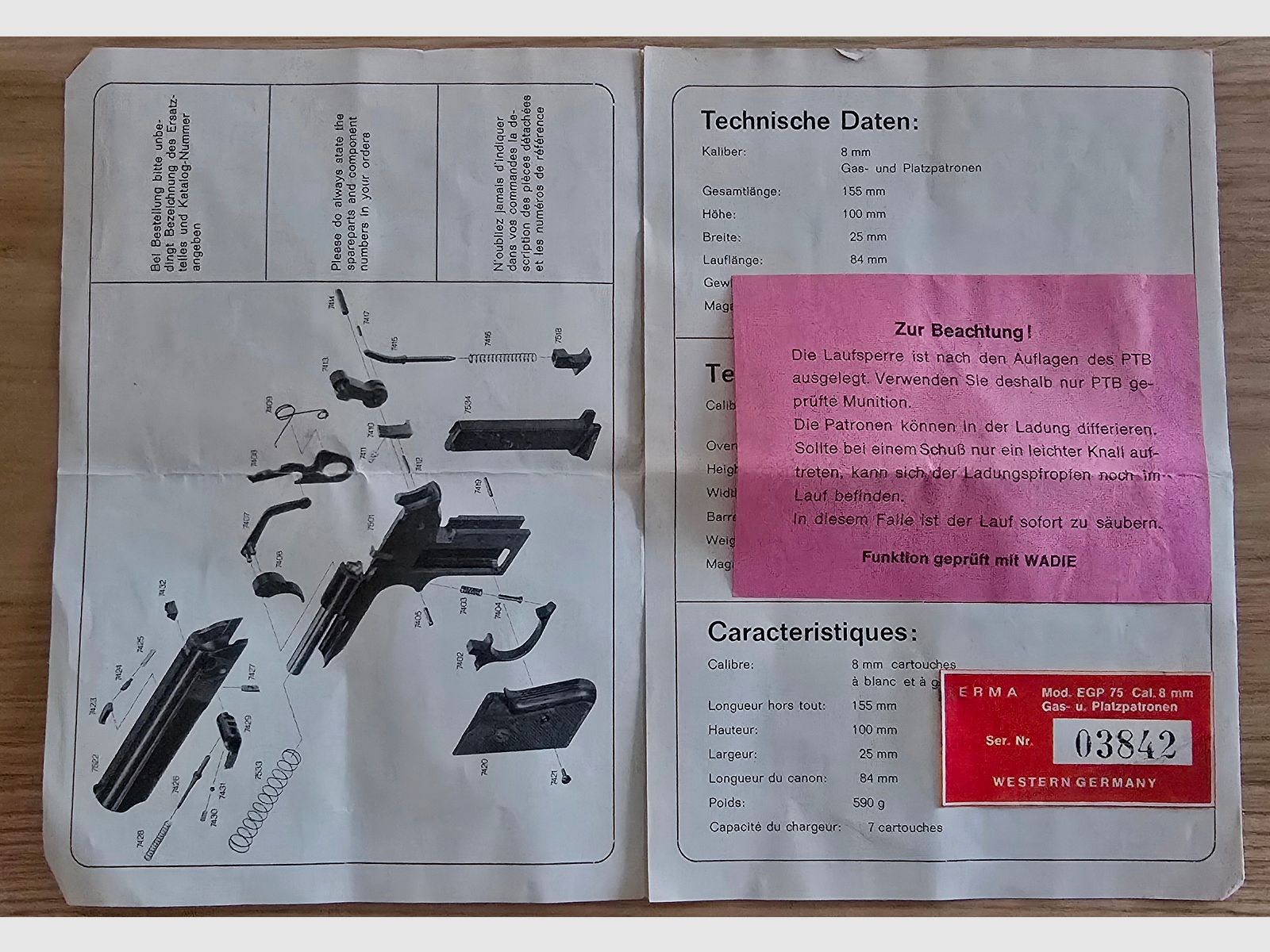 Erma ERMA EGP 45 8mm