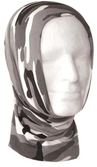 Black and white camouflage neck gaiter Metro Mil-Tec