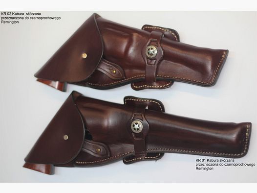 Kabura skórzana do rewolweru Remington 1858 zamknięta