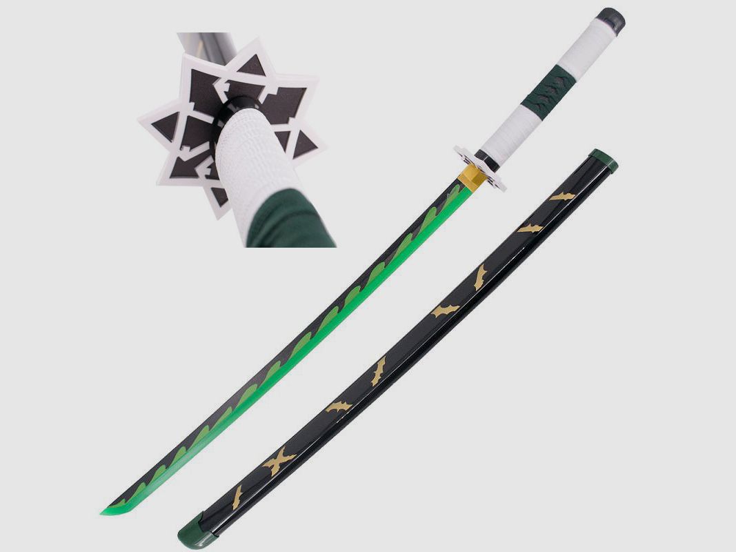 Katana en bambou épée lumineuse Sanemi Shinazugawa