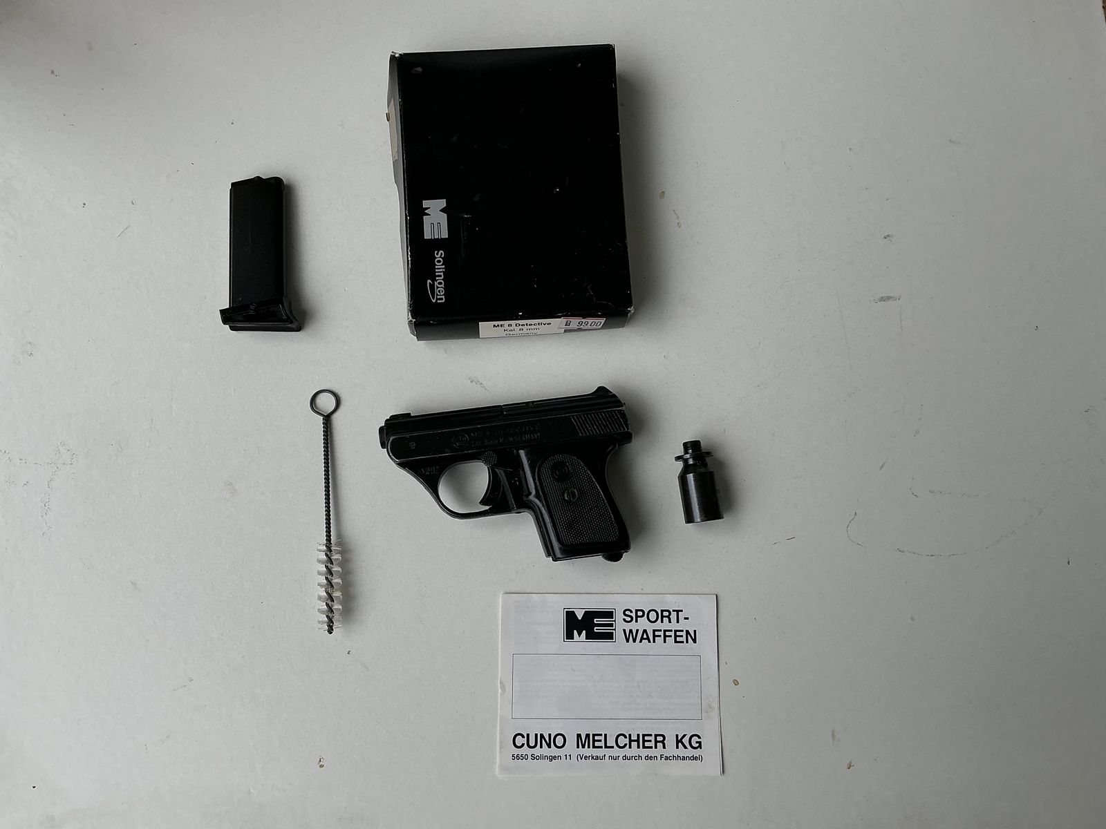 ME8 Detektive kal. 8 mm knald-/gaspistol, billede 1 af 7