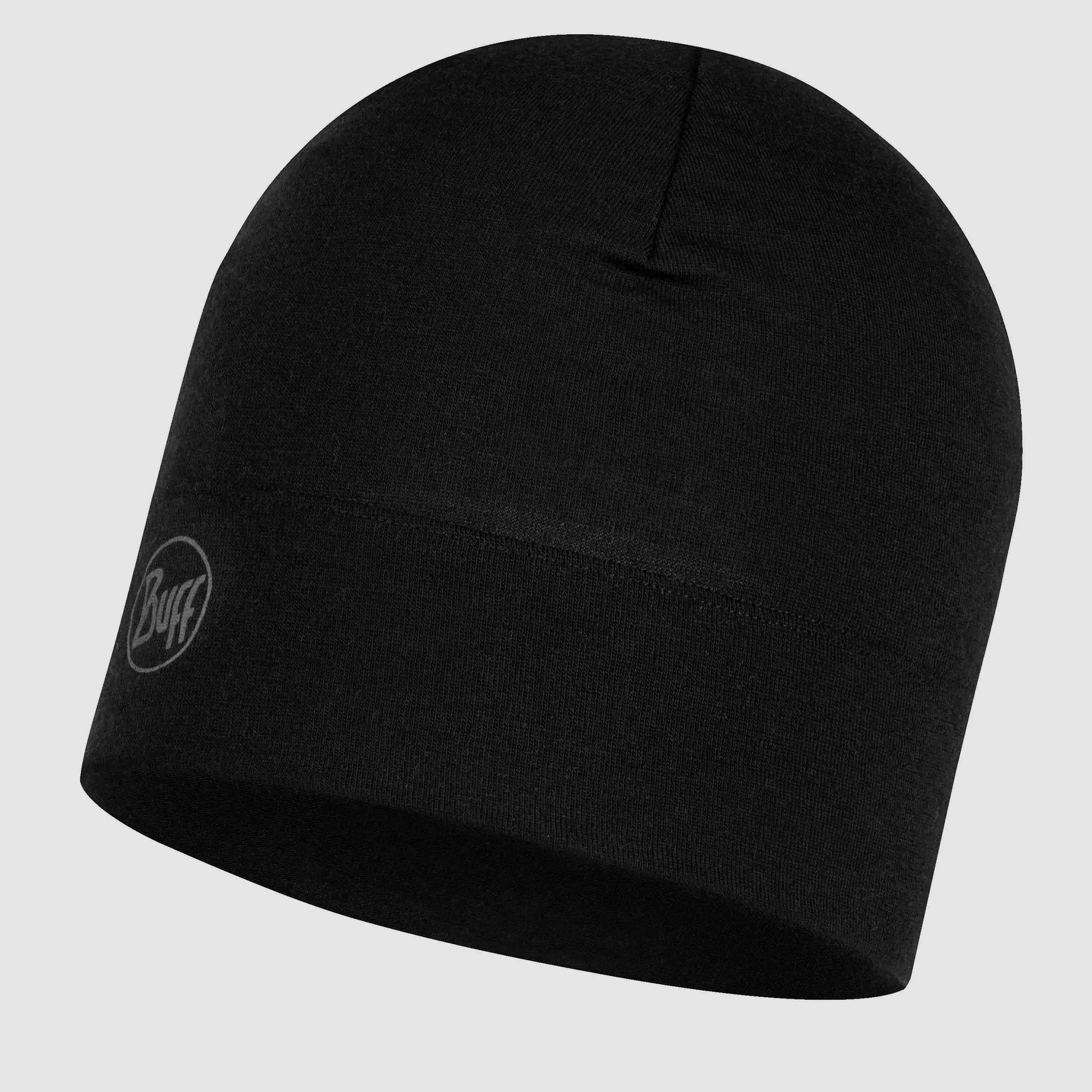 Buff Buff Beanie Merino Midweight solid black