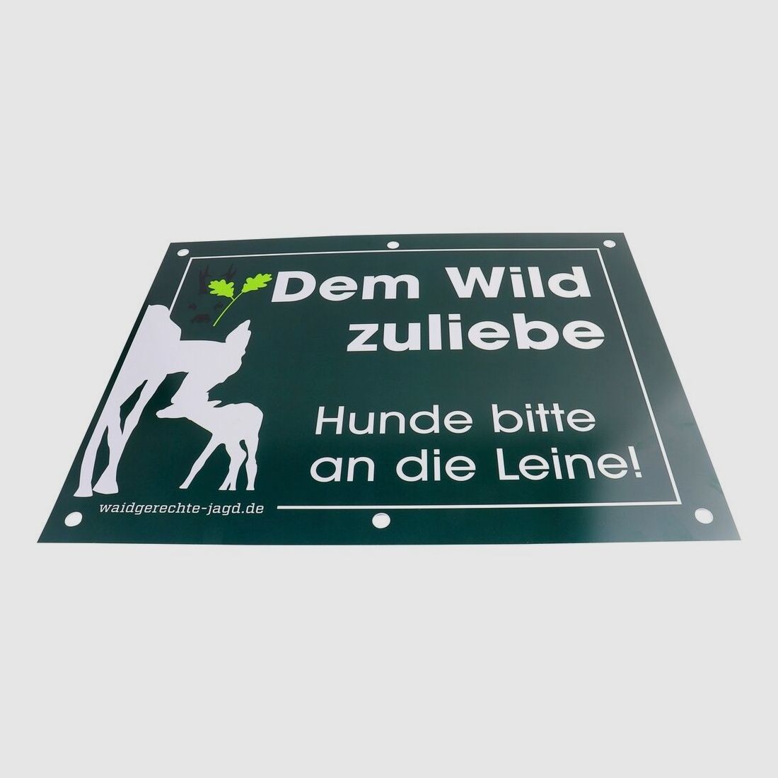 Waidgerechte Jagd Hinweisschild Hunde bitte an die Leine - 4er-Pack