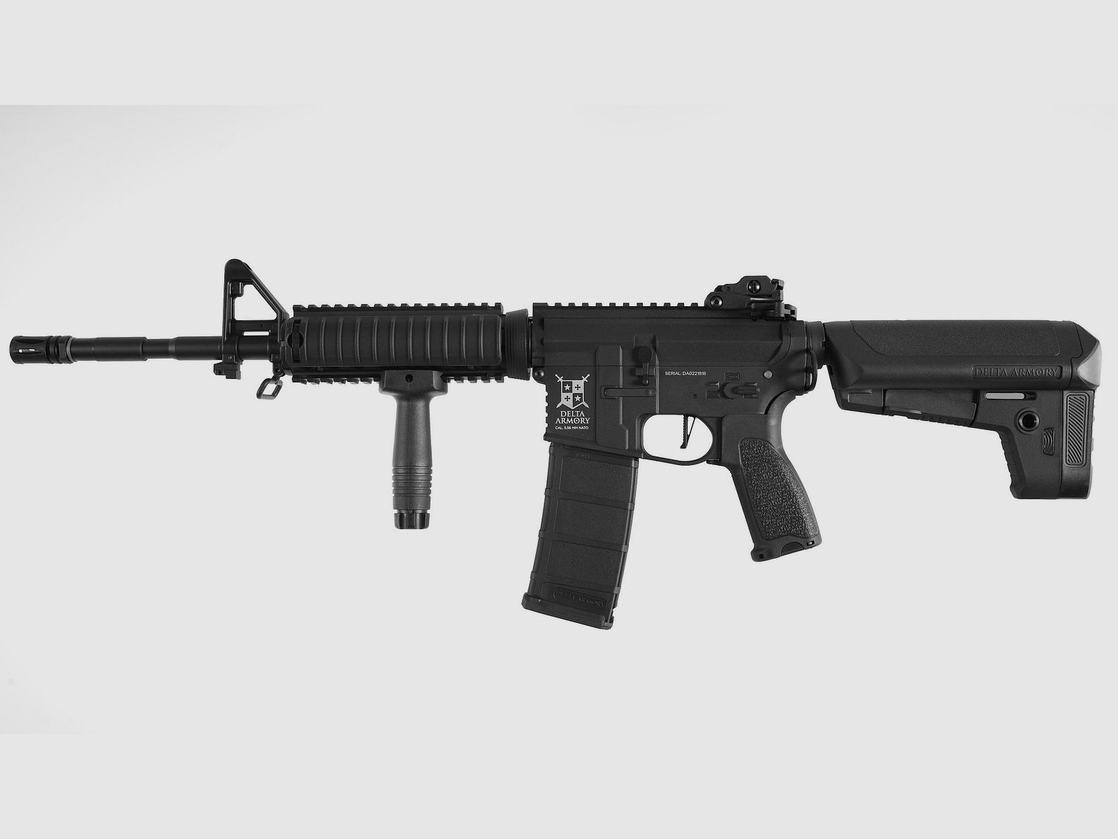 AR15 RIS BRAVO Delta Armory Schwarz S-AEG Airsoft Gewehr Frei ab 18 Jahren