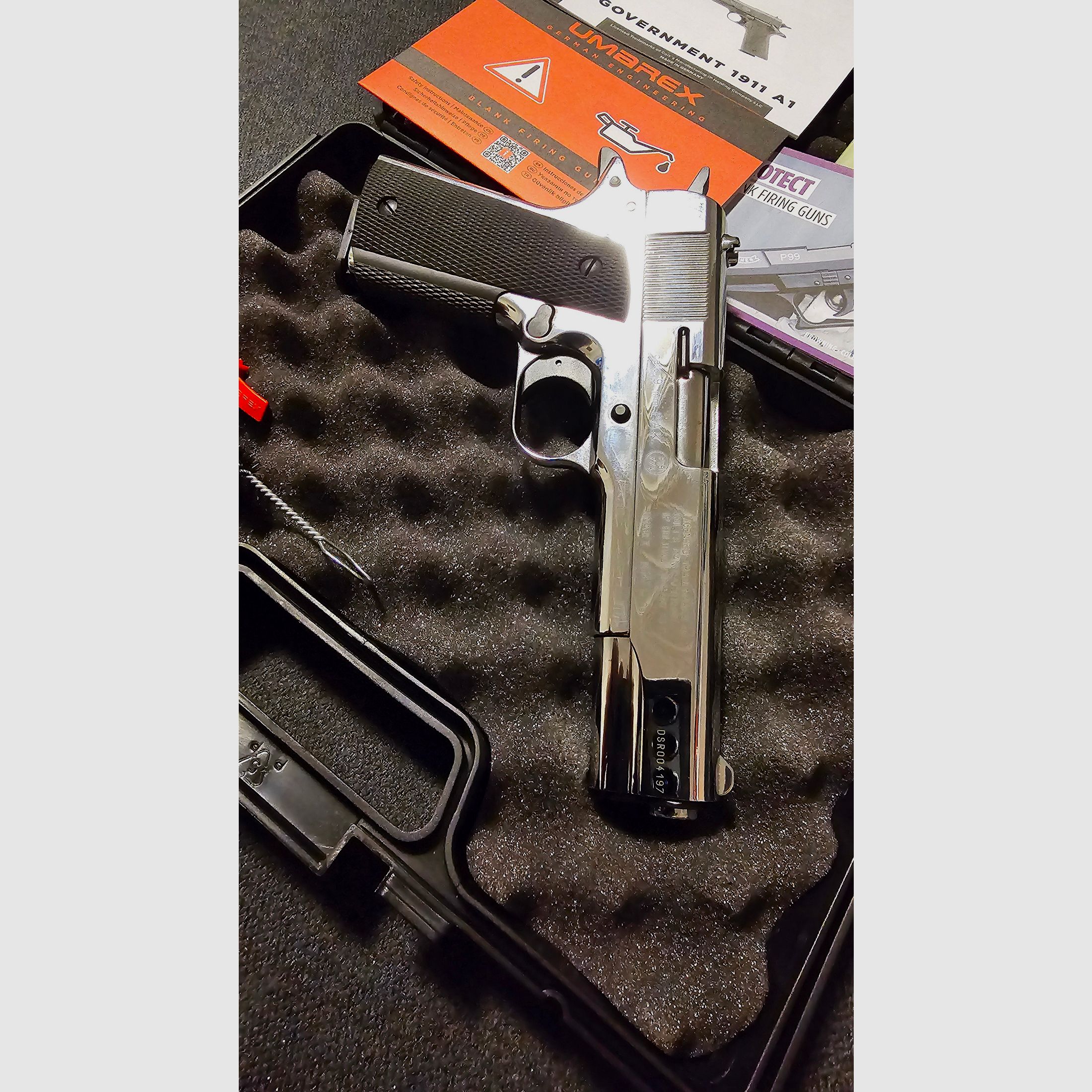 Colt Government 1911 A1 Chrome Schreckschuss 9mm PAK