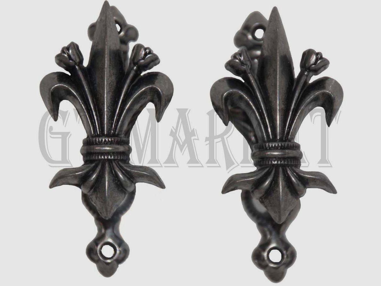 Wandhalter Set Lilie Silber für 1 Schwert