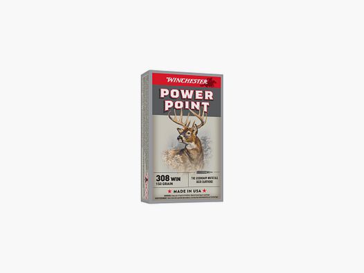BOITE DE 20 CARTOUCHES WINCHESTER CAL.308Win POWER-POINT 150GR