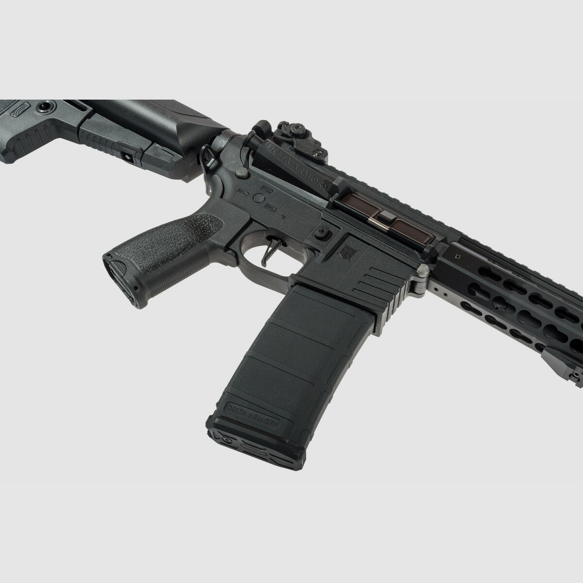 AR15 KeyMod 10 Zoll BRAVO Delta Armory Schwarz S-AEG Airsoft Gewehr Frei ab 18 Jahren