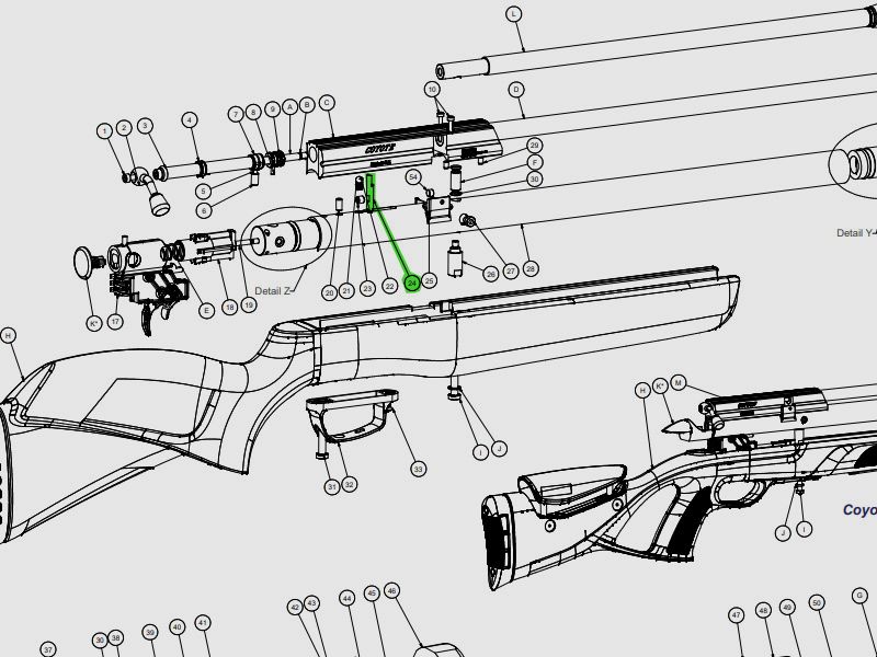 Verriegelungsstift fĂĽr Hammer fĂĽr Pressluftgewehr Gamo Coyote, Ersatzteil