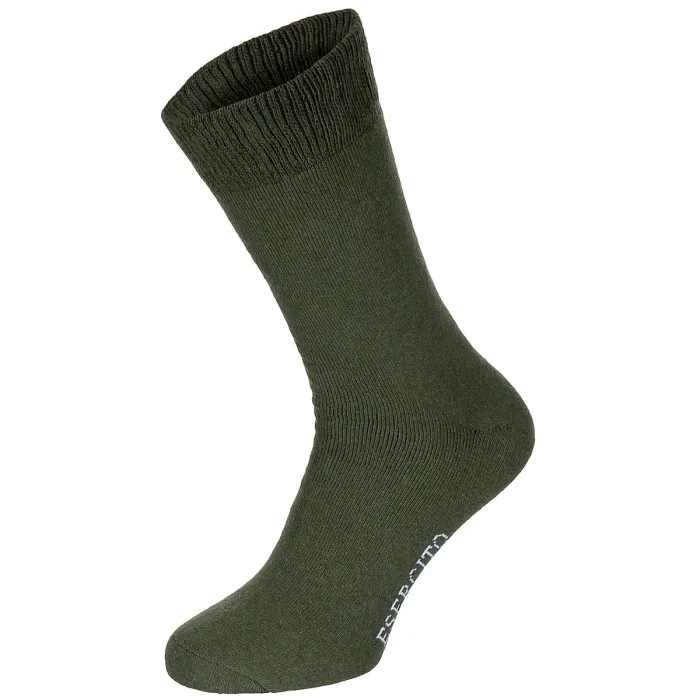 Calze, "Esercito", oliva, mezze lunghe, confezione da 3 (43-46)