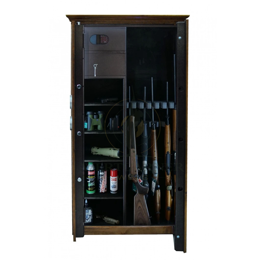 Wertgunner-Safe * 7 Langwaffen * Schloss elektronisch WW.GG.700.E dark wood, Bild 4 von 8