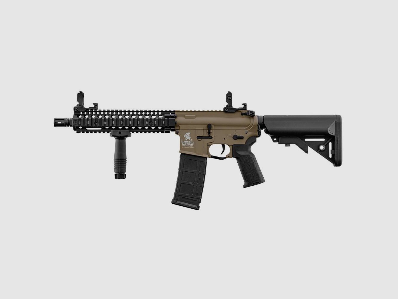 Replik AEG LT-18 GEN2 MK18 TAN und Schwarz Lancer Tactical - Limitierte Auflage - Hochleistung - Für realistisches Airsoft, Bild 4 von 4