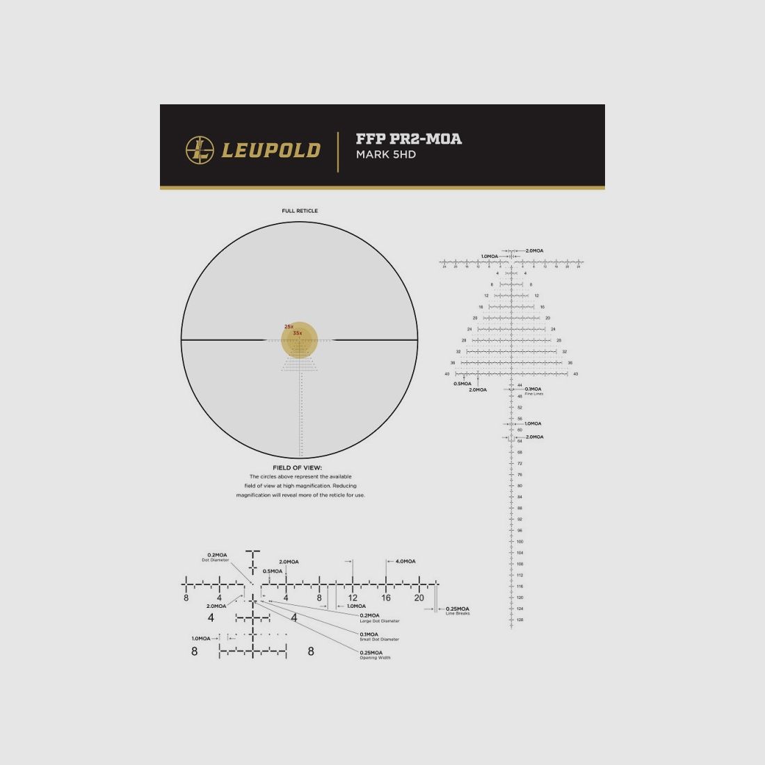 Ottica LEUPOLD Mark 4HD 6-24×52 M1C3 Side Focus 34mm FFP PR2-MOA, immagine 5 di 5
