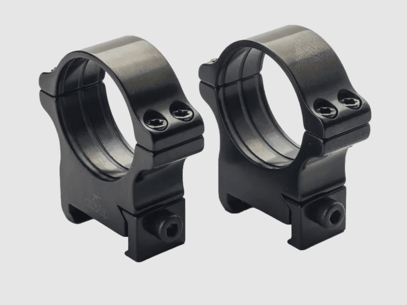 Rusan mounting rings for Picatinny rail with wing