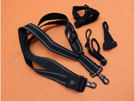 UTG - Leapers UTG Multi-Functional Tactical Sling (PVC-GB501) Black/ 3-Punkt Trageriemen mit Karabinerhaken