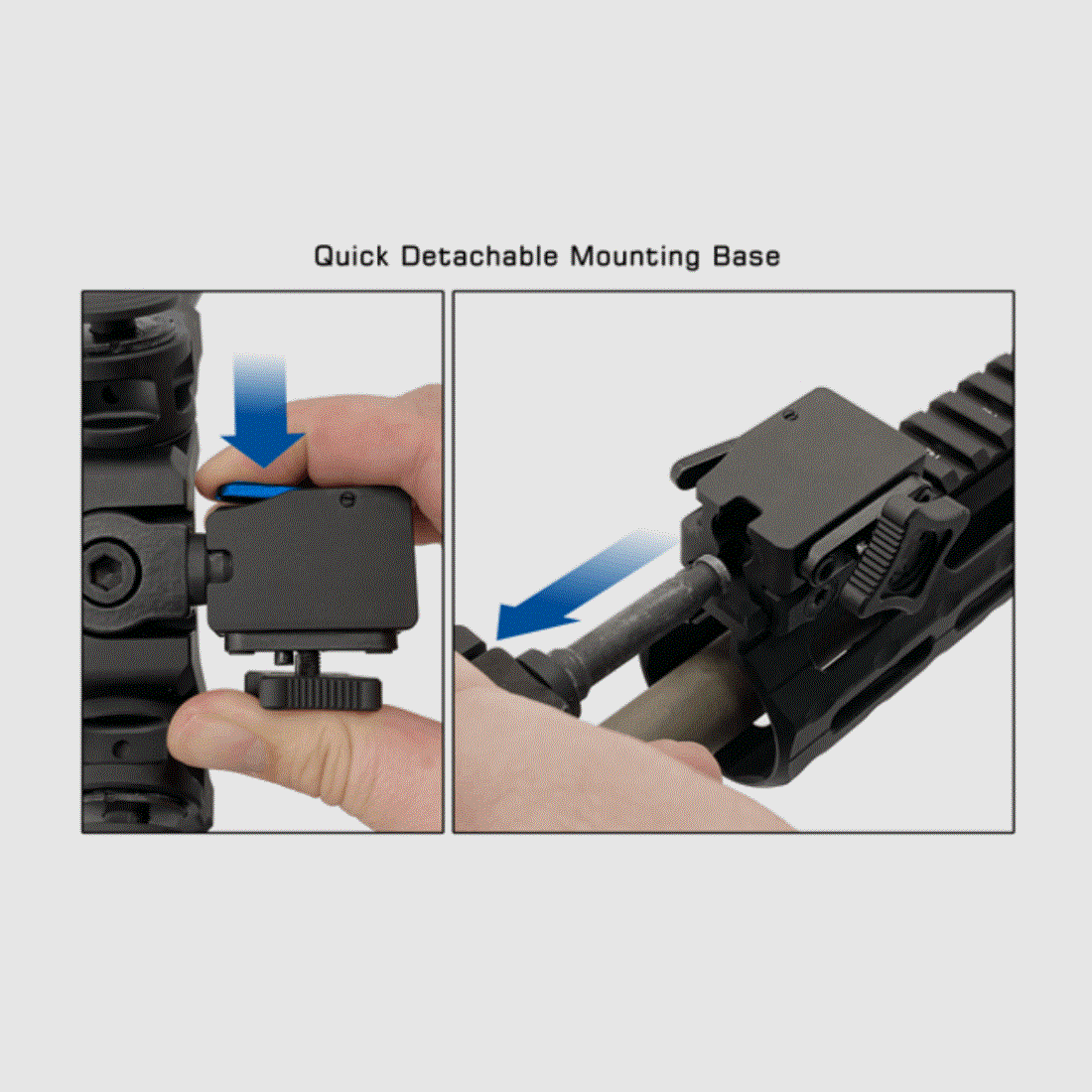 UTG Over Bore Bipod, 7″-11″ Center Height, Picatinny