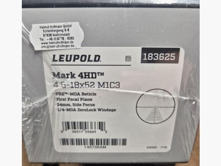 LEUPOLD ZF MARK 4 HD 4,5-18X52MM M1C3 SIDE FOCUS FFP PR2-MOA 34MM