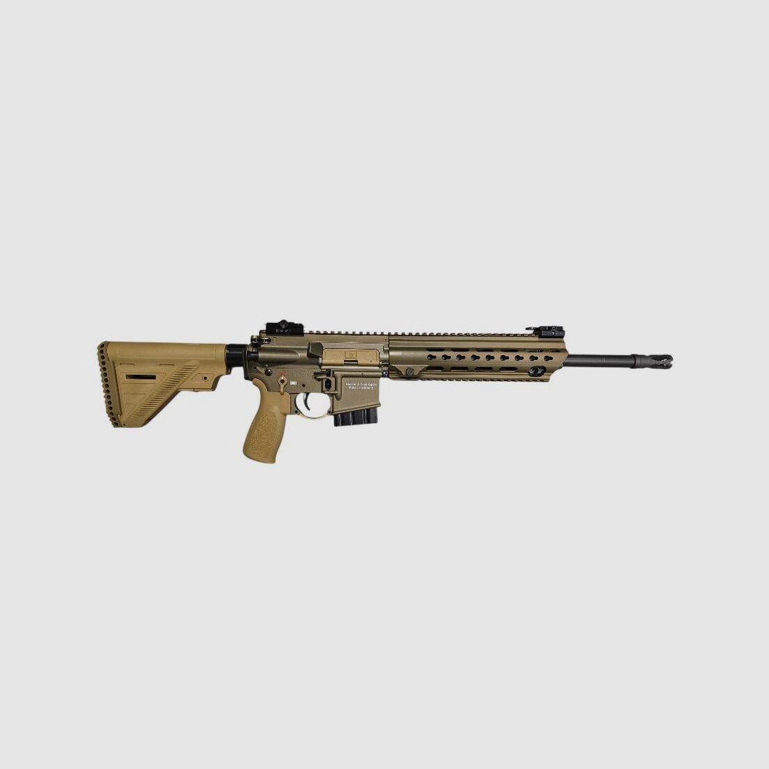 HK Heckler & Koch Selbstladebüchse MR 223 A3 kurzer Handschutz SANDFARBEN Kal. .223 Rem 14,5" sportlich nicht zugelassen UVP: 3125€ MR223