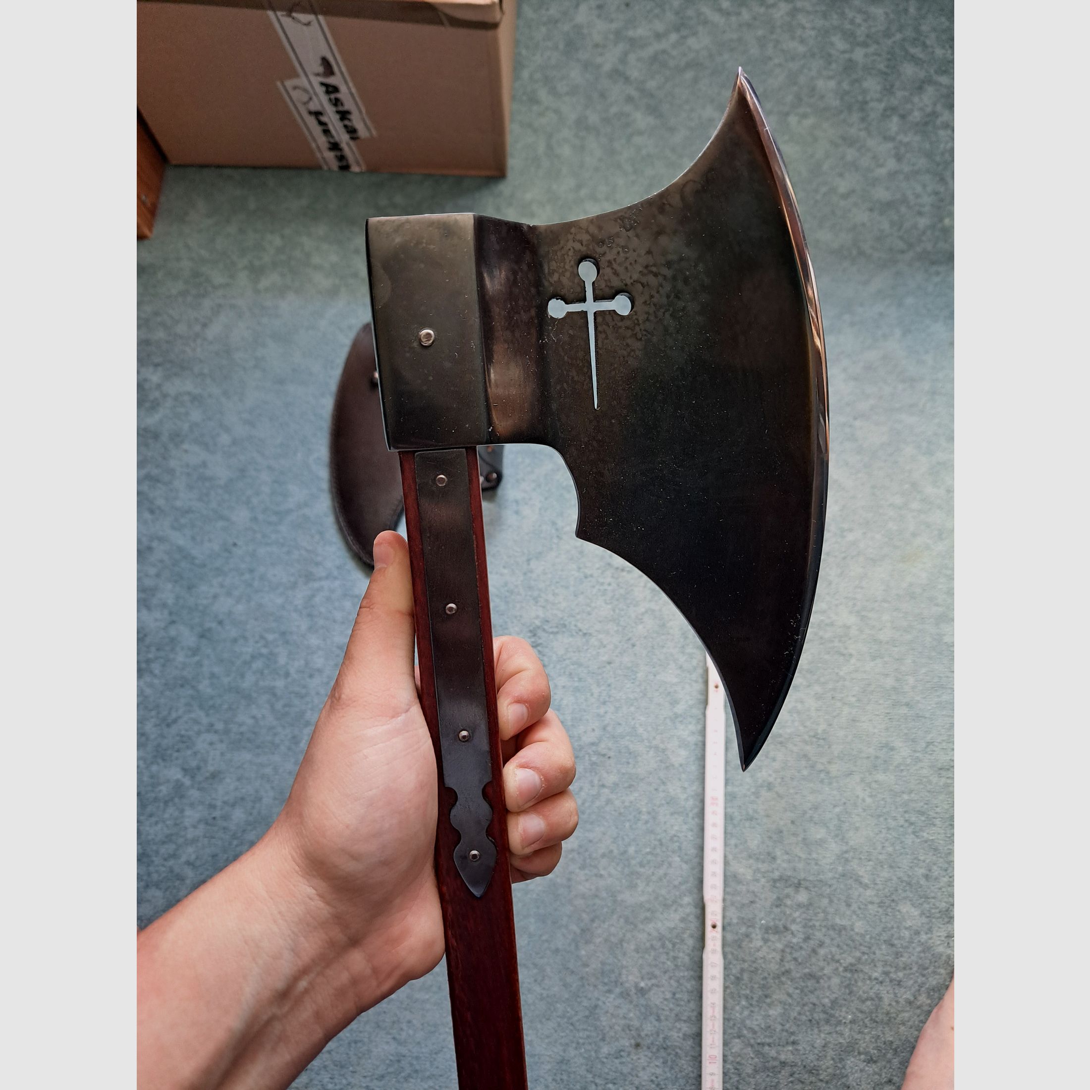 Streitaxt Kreuzritter ca. 80cm (scharf, 18+!)
