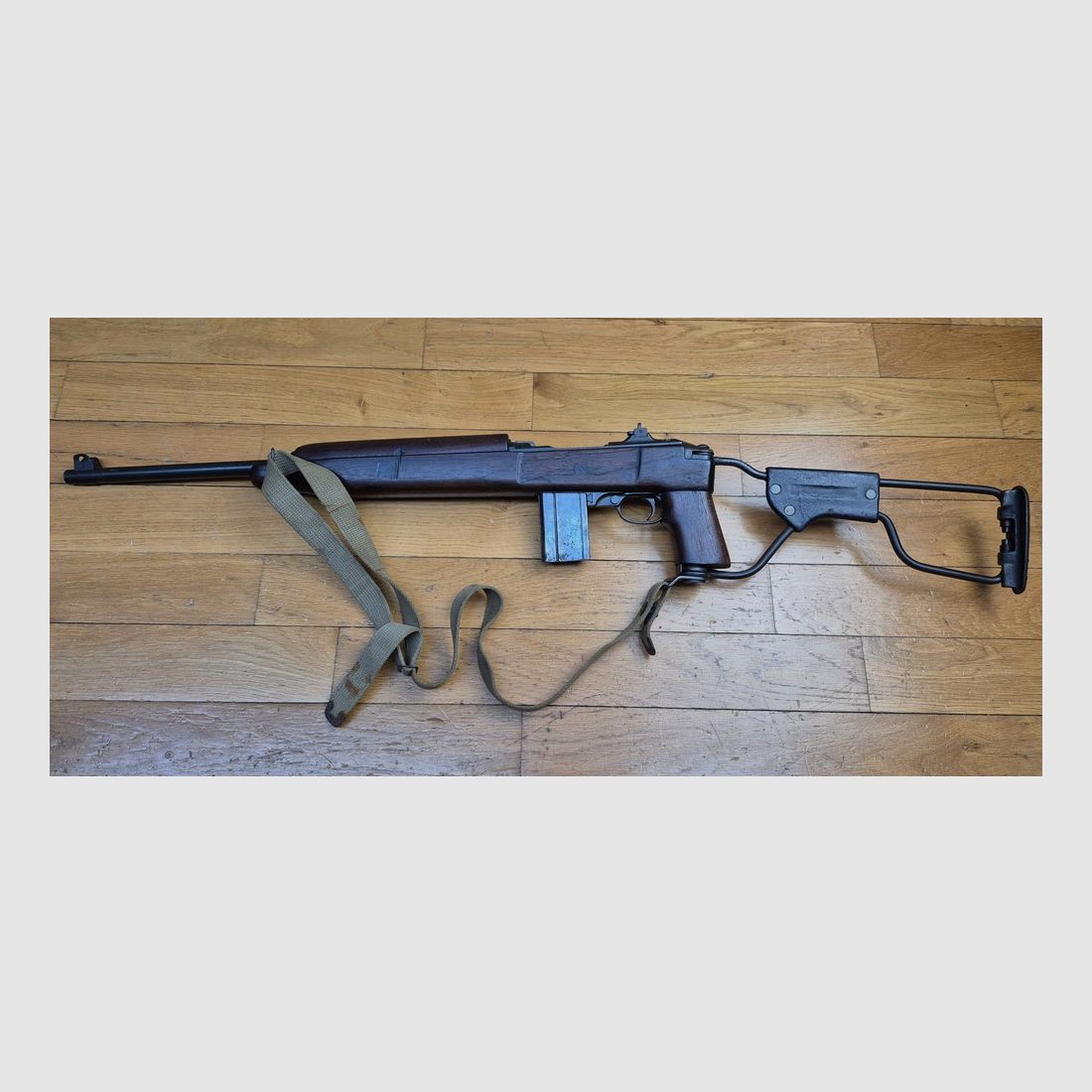 Tombée du Himmel! Rarissime USM1 A1 Fallschirmjägerbüchse der ersten Serien – Inland-Waffen von Mai 1943 – 1. Serie von 70.948 Waffen – 100% Inland und 100% original – Kal. .30 M1 – Rarität in ausgezeichnetem mechanischen und ästhetischen Zustand – Kat B 2e)! – TBE++, Bild 27 von 55