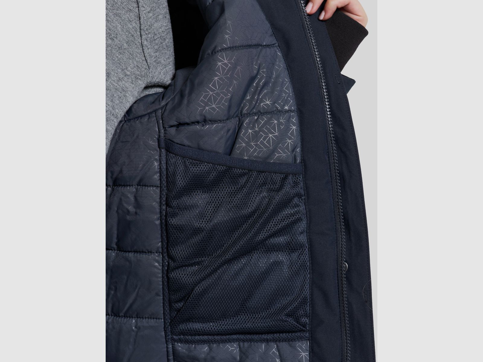 Parka para mujer DIDRIKSONS Erika 3 Azul Noche Oscura