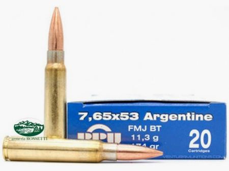 PPU PRVI PARTIZAN Munition Kal. 7,65X53 Argentinien FMJ BT 174gr