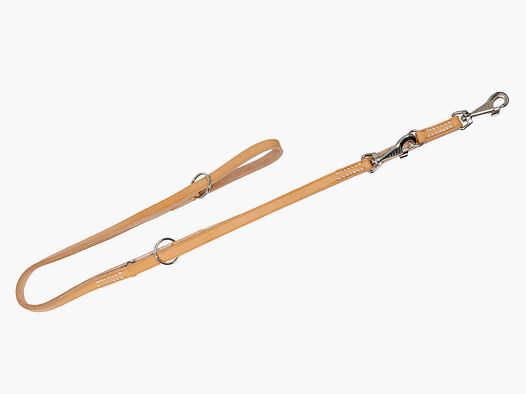 AKAH Polizeileine / verstellbar von 1,20m auf 2,05m / Breite: 17mm aus Fahlleder