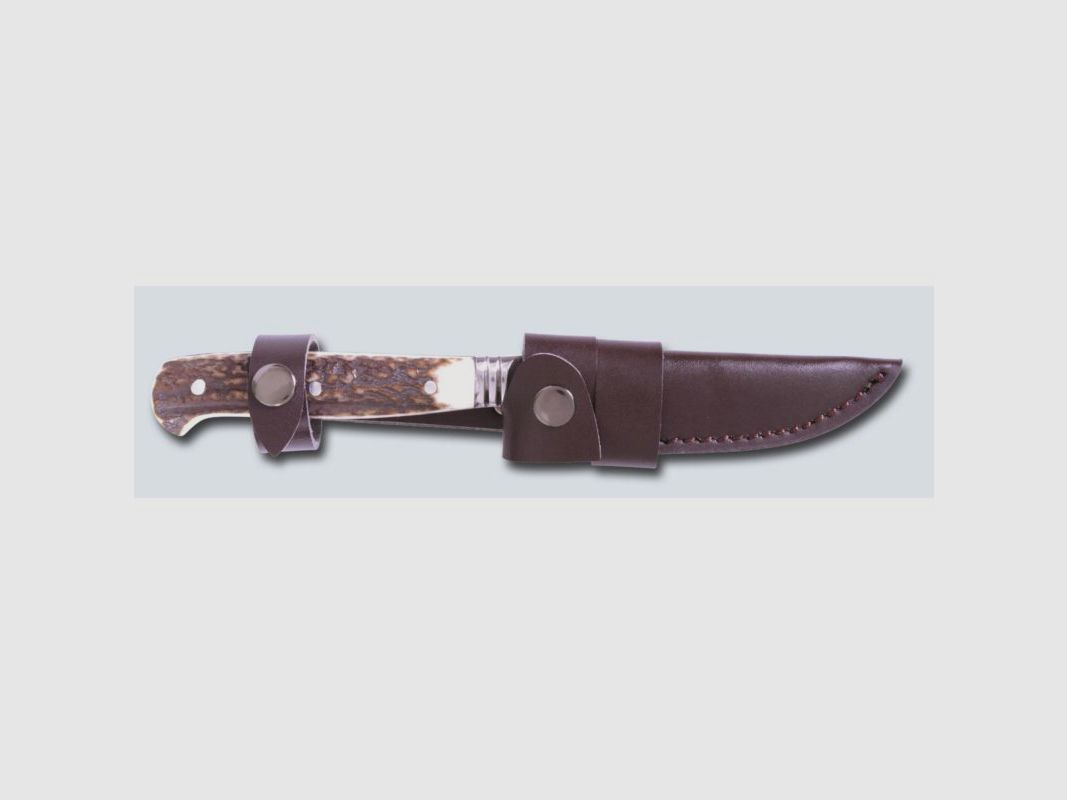 Hunting Knife, Blade 10cm with Red Deer Motif, Flat Grind, image 6 of 6