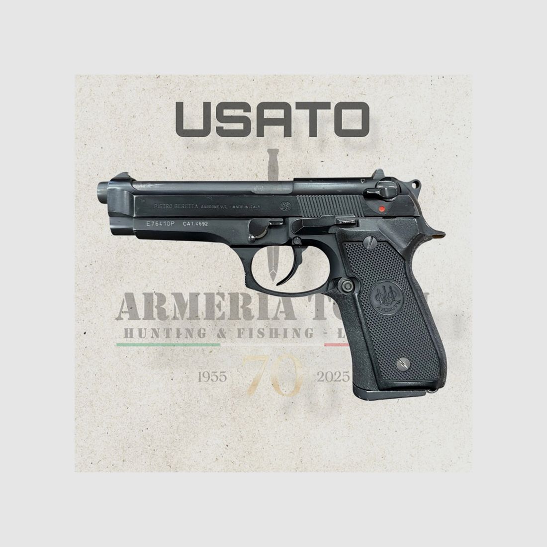 USATO – PISTOLA – BERETTA MOD. 98FS cal. 9×21, immagine 1 di 3