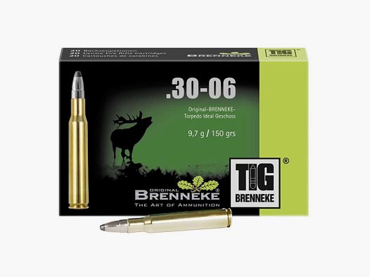 Brenneke .30-06 Sprg. 150GR TIG 20 Patronen