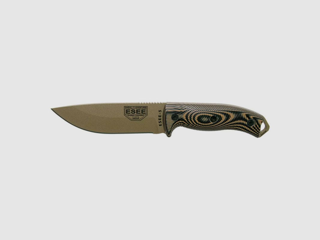 COUTEAU ESEE 5 LAME DARK EARTH, image 1 sur 3