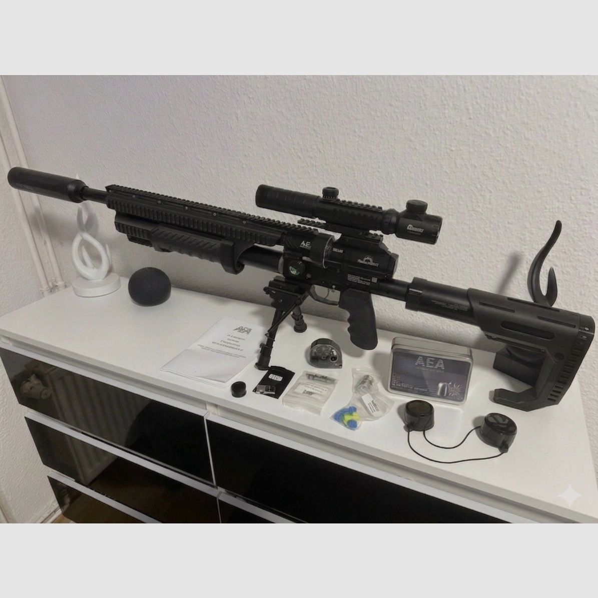 AEA Airgun Megalodon Cal. 5,0. 12,7mm Ware neuwertig Mit viel Zubehör 