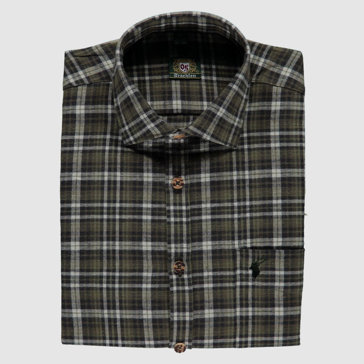Herrenhemd Regular Fit oliv